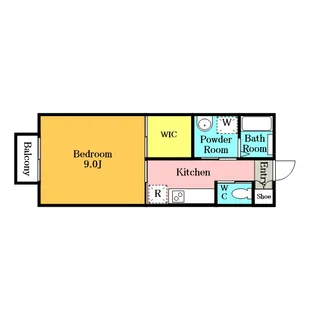 プレベール【102号室】の間取り