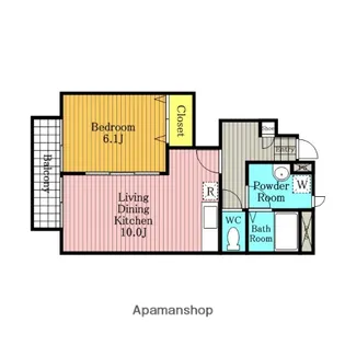 アムールセンタービレッジ【1階】の間取り