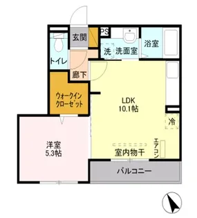 ラウレア【1階】の間取り