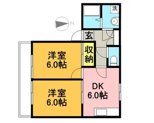 プリムヴェール 八番館【1階】の間取り