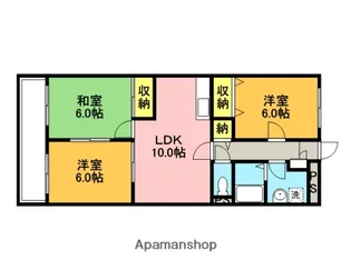 メゾンパルファン【2階】の間取り