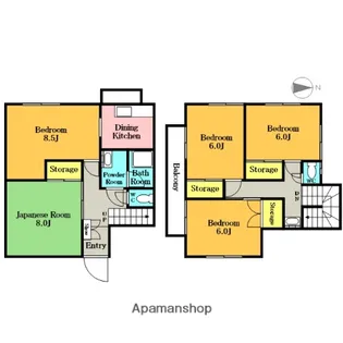 埼玉県さいたま市浦和区上木崎7丁目【一戸建】の間取り