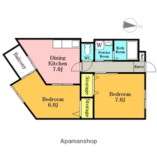 レスポワール北与野【4階】の間取り