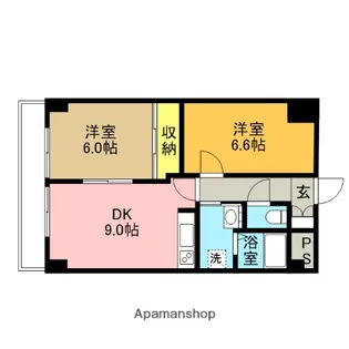 2DKの間取り画像