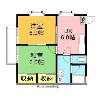 ポピーハイツヤハギ【202号室】の間取り