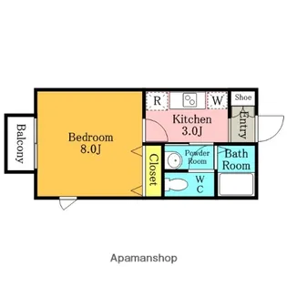 ヒルトップ針ヶ谷【201号室】の間取り