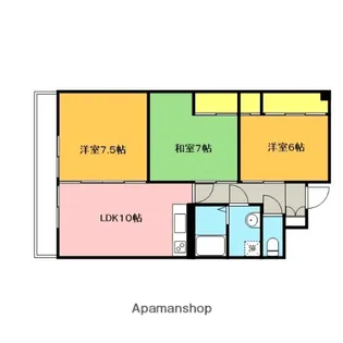プリムヴェール桜木【3階】の間取り