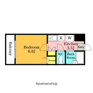 コスモス与野【207号室】の間取り