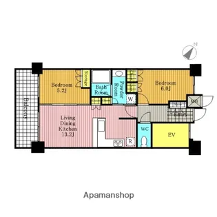 プレシス大宮クレール【6階】の間取り