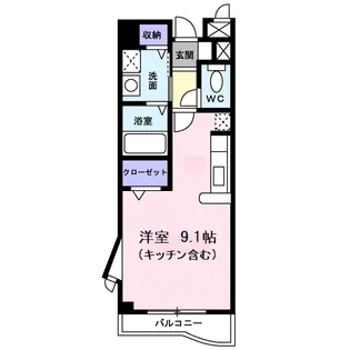 レジデンス東【304号室】の間取り