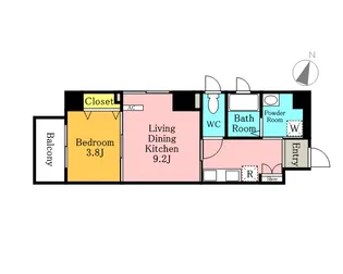 ラフィーネ大宮【2階】の間取り