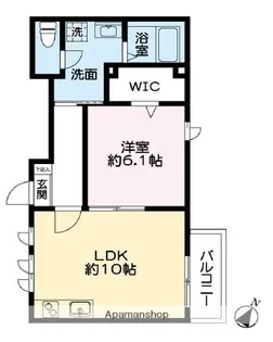GRANDMAISON T.I【102号室】の間取り