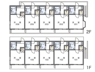 レオパレス与野第3【202号室】の間取り