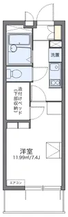レオパレスモンジュイ【3階】の間取り