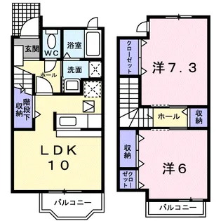 カーサ 花梨【1階】の間取り