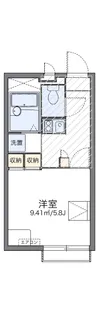 レオパレス新都心【3階】の間取り