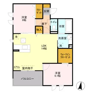 グラシア【1階】の間取り