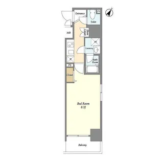 アクシーズタワー新都心【9階】の間取り