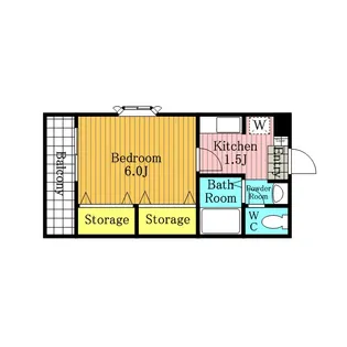 コーラル信栄【206号室号室】の間取り