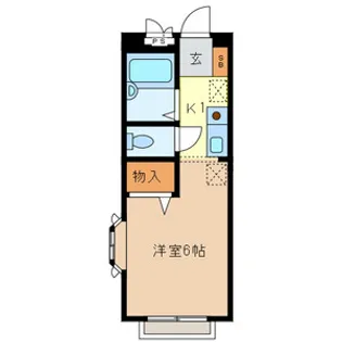プレジールパルコ【112号室号室】の間取り
