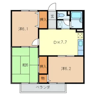 埼玉県さいたま市見沼区大字御蔵【アパート】の間取り
