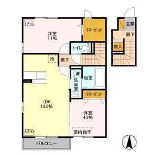 セジュール三橋 3【2階】の間取り