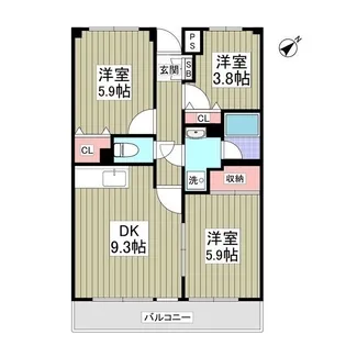グランパレス小熊【2階】の間取り
