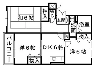 ヴァンベール山口 A【3階】の間取り