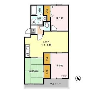 ヴァンベール神山 Ⅰ【3階】の間取り