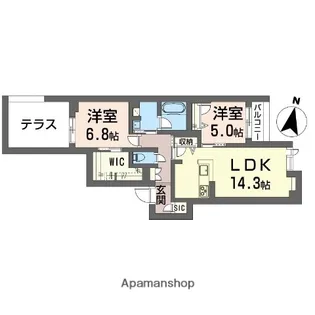 リラフォート 槙【1階】の間取り