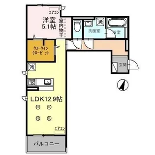 DーWING 大和町【2階】の間取り