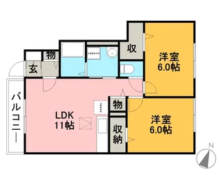 アメニティーハウス Ⅱ【1階】の間取り