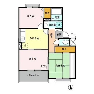 ピュアコート (2)弐番館【3階】の間取り