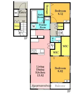 MAISON ARTE’RE【2階】の間取り