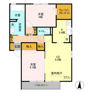 グランコート II【2階】の間取り