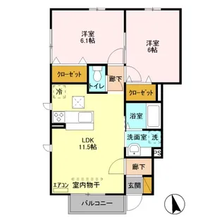 ANJEWEL【1階】の間取り