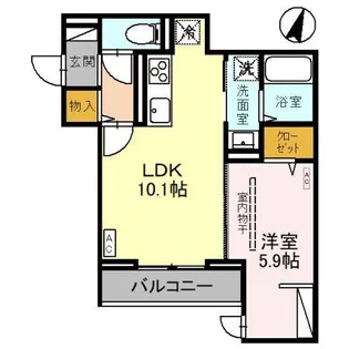 NOBLE RAFFINER 針ヶ谷【2階】の間取り