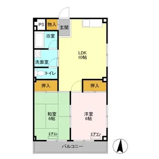 豊田マンション【2階】の間取り