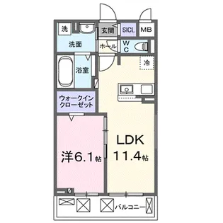 リオラ Ⅰ【2階】の間取り