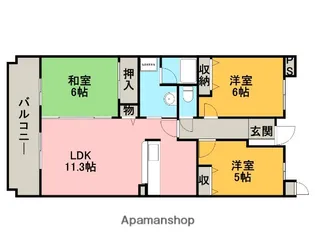 ディアレンス浦和【3階】の間取り