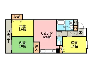 埼玉県さいたま市浦和区針ヶ谷2丁目【マンション】の間取り
