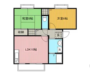 プリムヴェール 弐番館【2階】の間取り