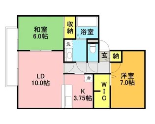ラフォーレ皇山【1階】の間取り