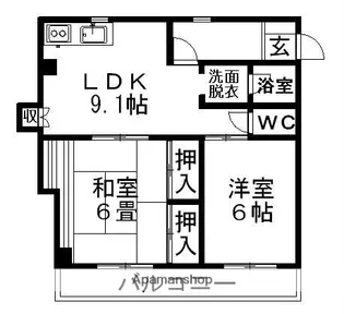 大畠与野ビル【3階】の間取り