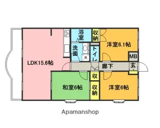グレースコート(八王子3丁目)【202号室】の間取り