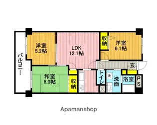埼玉県さいたま市浦和区針ヶ谷1丁目【マンション】の間取り