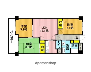 埼玉県さいたま市浦和区針ヶ谷1丁目【マンション】の間取り