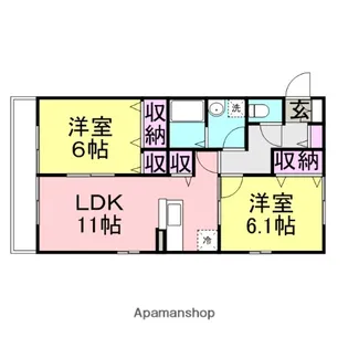SOL CASA【201号室】の間取り