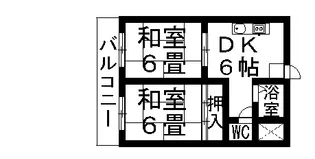 ヴィラ松本【2階】の間取り