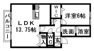 URBAN COURT A【2階】の間取り